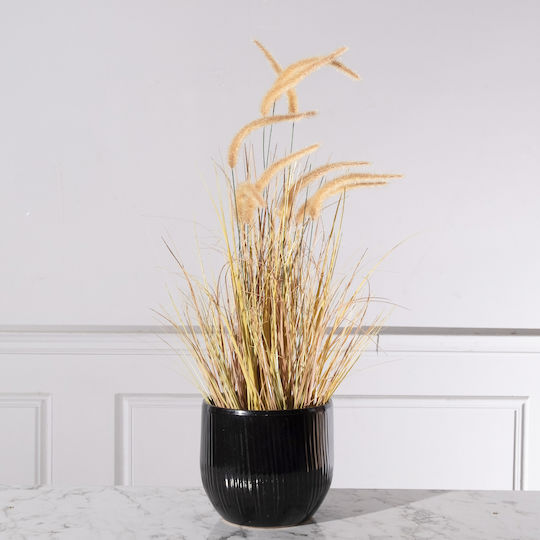 Supergreens Ghiveci Ceramică Negru 25x25εκ.