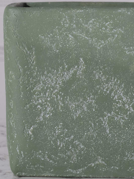 Supergreens Planter Ceramic Green 21x21x20.5cm.