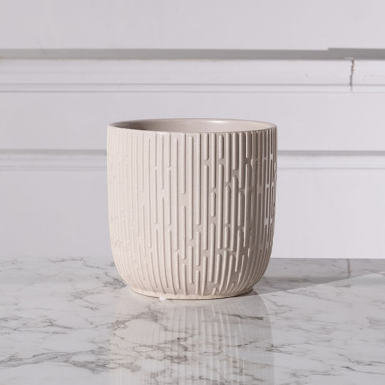 Supergreens Plant Pot Ceramic White