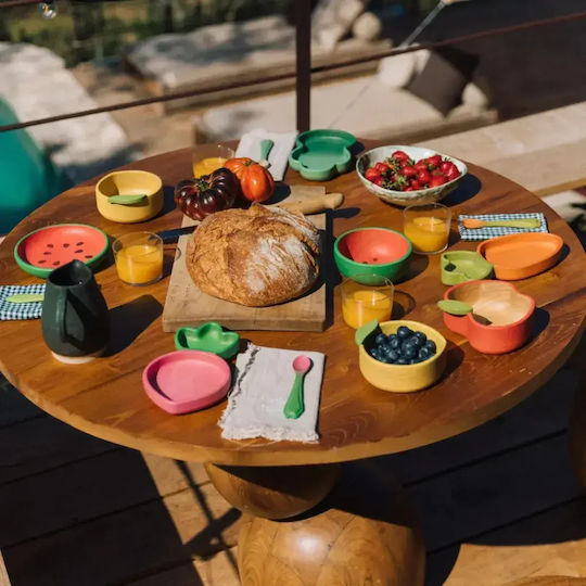 Oli&Carol Feeding Set made of Wood Green 2pcs