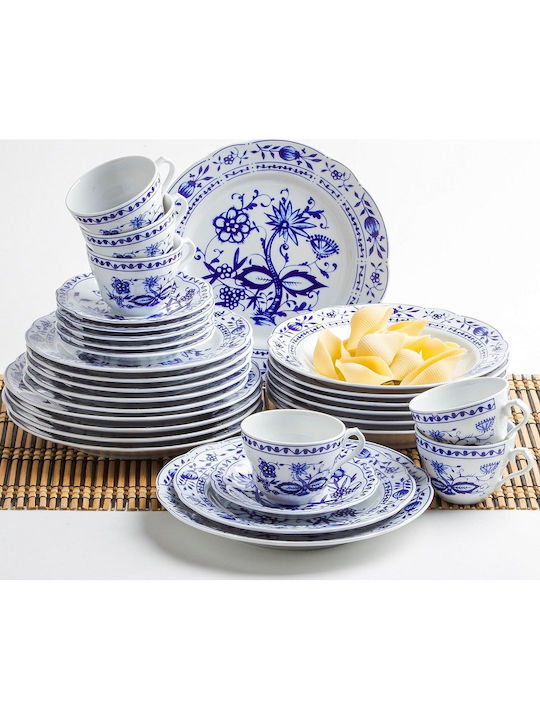 Onion Albastru Porțelan Set de Vase 30buc