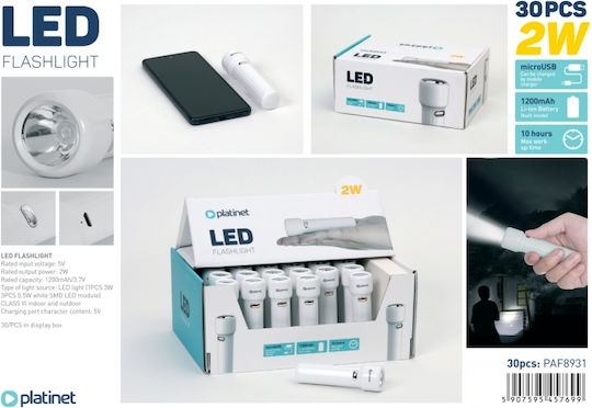 Platinet Φακός LED με Μέγιστη Φωτεινότητα 60lm