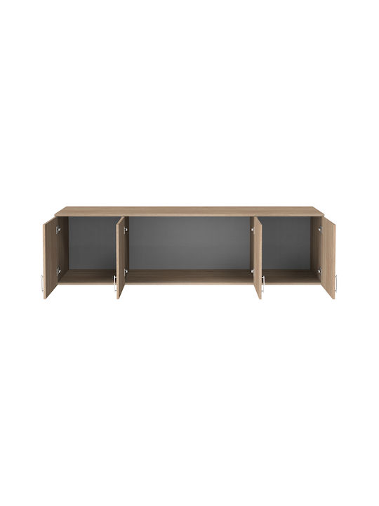 Pakketo Royal Rechteckig Loft-Schrank aus Spanplatte Sonoma 200x58cm 361-000108 1Stück