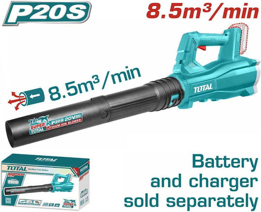 Total Φυσητήρας Χειρός Μπαταρίας 20V Solo με Μέγιστη Ταχύτητα Αέρα 115km/h