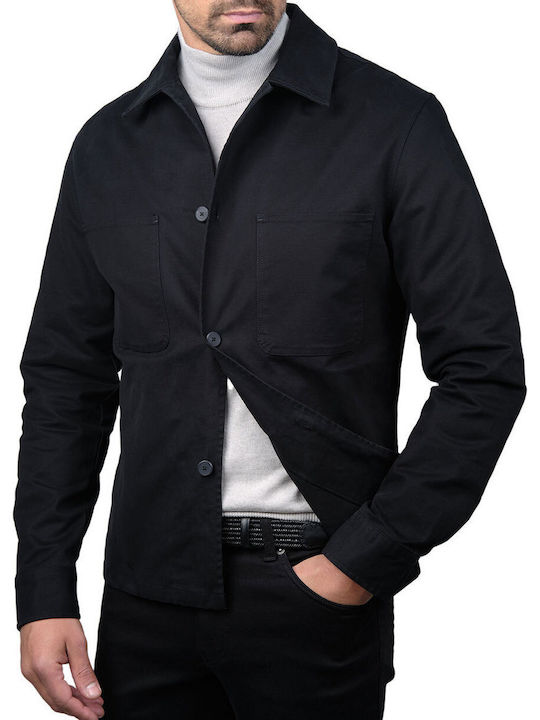Long Sleeve Black Overshirt
