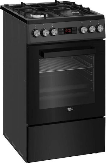 Beko Aragaz cu Gaz Lichefiat & Electricitate 60lt cu Plite pe Gaz Lichefiat L50cm. Black