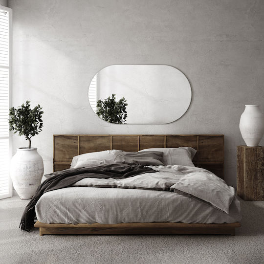 Tulup Frame Καθρέπτης Τοίχου Οβάλ με Μεταλλικό Πλαίσιο 80x46cm