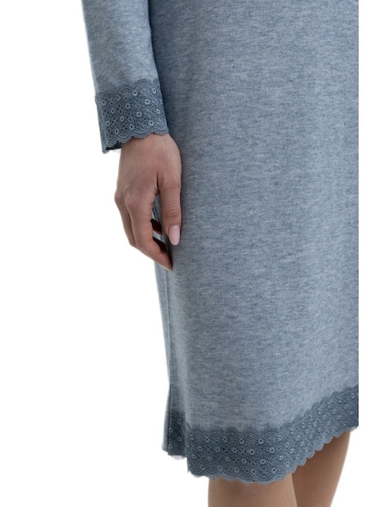 Giota Winter Women's Nightdress Light Blue