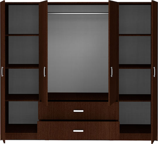 Vier Türen Kleiderschrank Royal Wenge 200x58x177cm