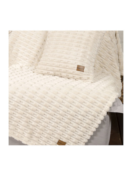 Nima Savara Κουβέρτα Fleece Καναπέ 130x170εκ. Light Beige