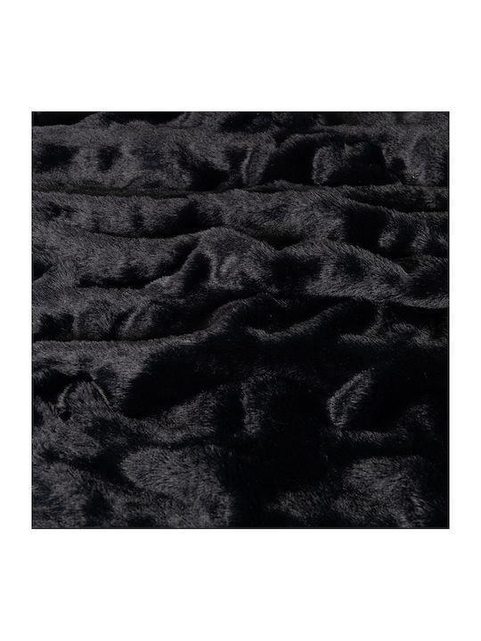 Nima Mossy Furry Blanket Double 220x240cm Mossy Black