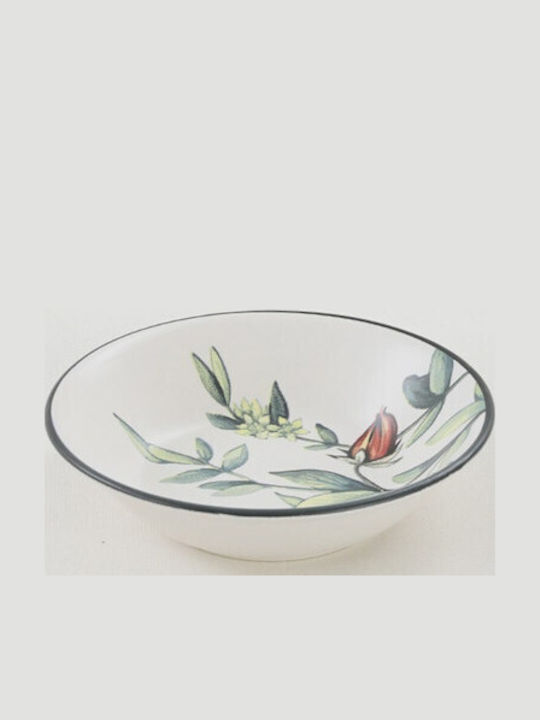 Hermia Plate Soup Ceramic Multicolour with Diameter 18cm 6pcs
