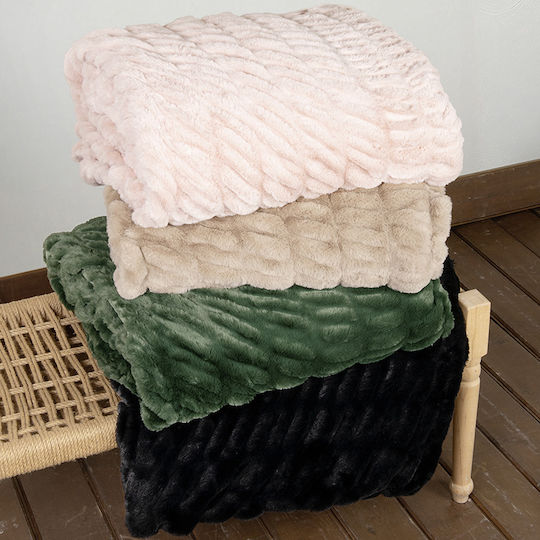 Nima Mossy Одеяло Космено Двойно 220x240см Mossy Черно