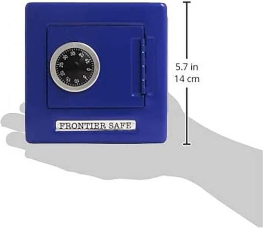 Goki G14019 Money Box Metal Blue 13.5x9.7x13.5cm