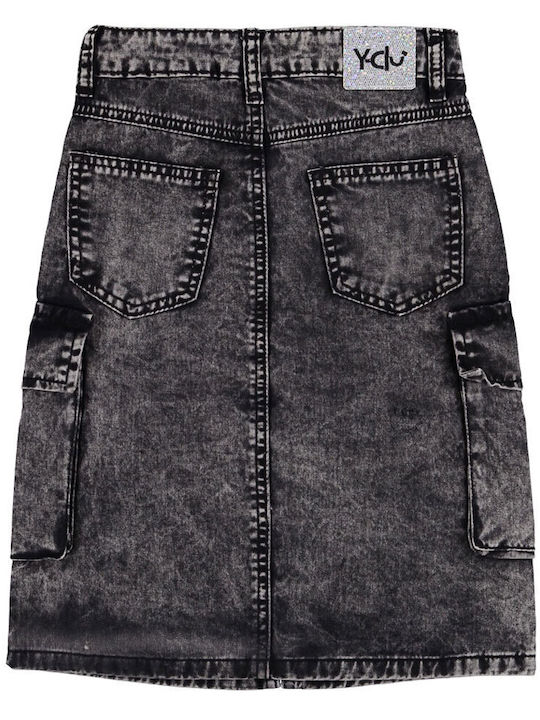 Kids' Denim Skirt Black