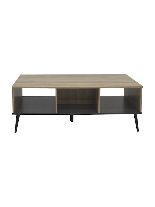 Masa De Cafea Centrală Rectangulară Din Lemn Masiv Sonoma Culoare Antracit M121xL60xÎ44,5cm