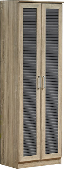 Sante Metallic Shoe Organizer Beige 60x37x183cm