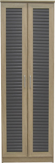 Sante Metallic Shoe Organizer Beige 60x37x183cm