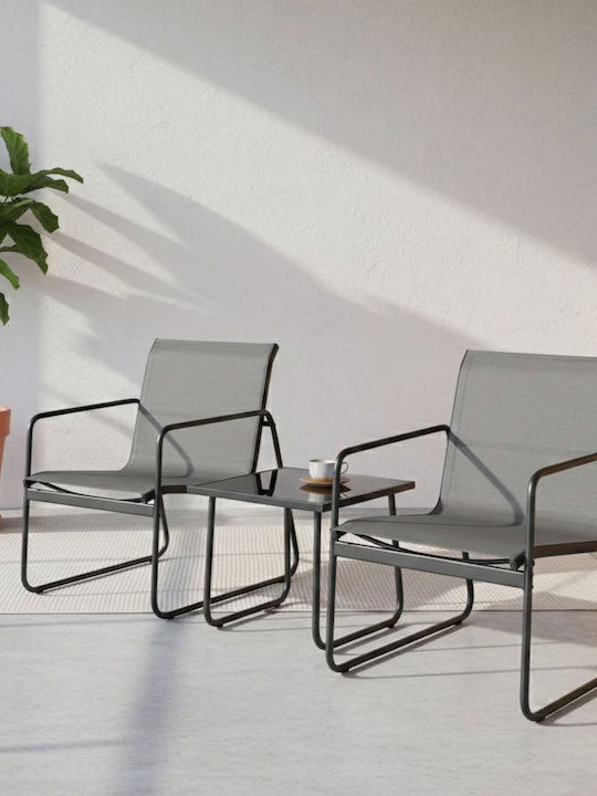 Set Wohnzimmer im Freien Oberon Gkri 3Stück