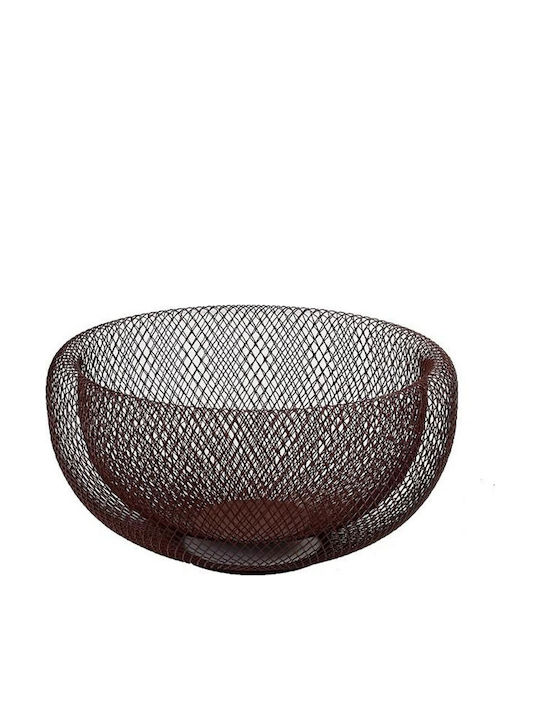 Espiel Φρουτιέρα Μεταλλική Κόκκινη 19x19x9.5εκ.