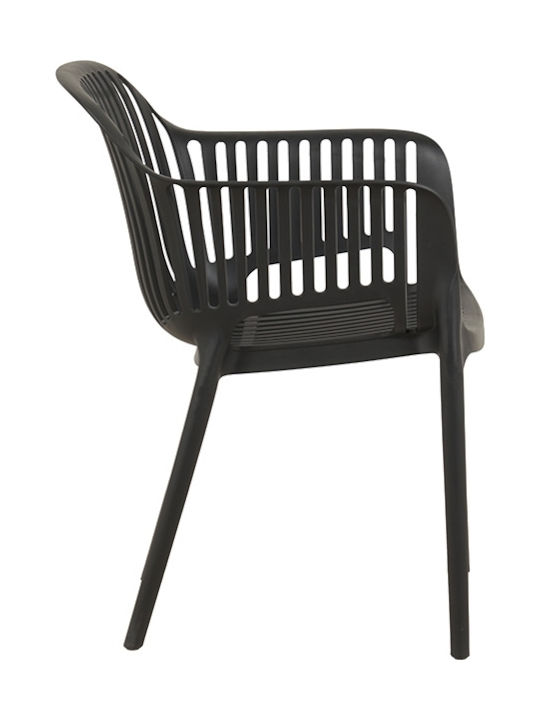 Outdoor Armchair Polypropylene Black 55x61x80cm