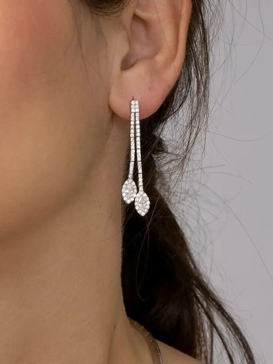 Set mit Halskette , Ohrringe & Ring aus Silber mit Steinen