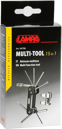 Bicycle Multitool 15 in 1 Allen Screwdriver Extractor Spoke Wrench 1pc Lampa 9479.0-lb 9479.0-lb
