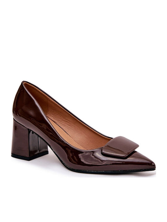 Pumps mit mittelhohem Absatz Braun