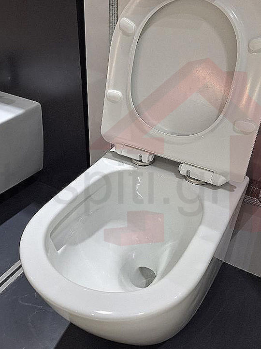 Tema Λεκάνη Κρεμαστή με Κάλυμμα Soft Close Λευκή Tema Λεκάνη Κρεμαστή με Κάλυμμα Soft Close Λευκή
