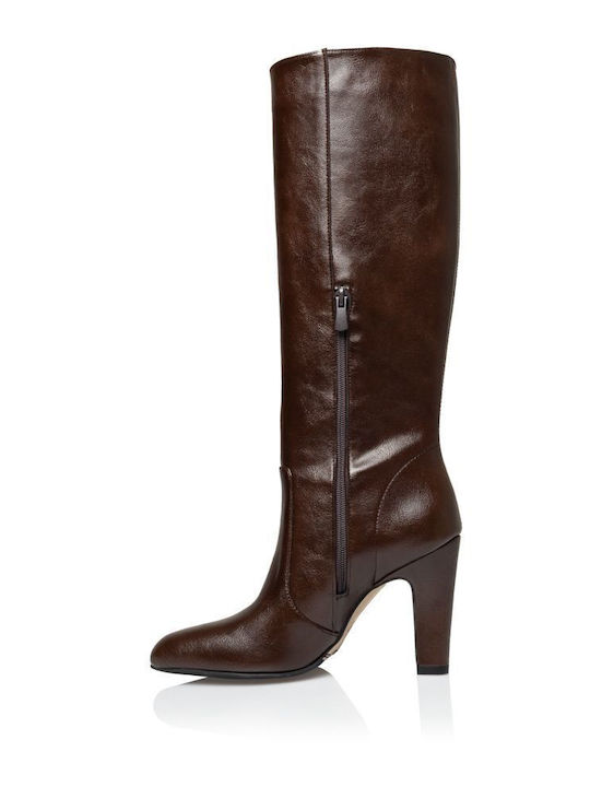 High Heel Women's Boots Brown