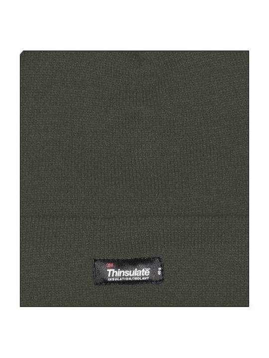 Beanie Fleece Beanie Knitted in Green color