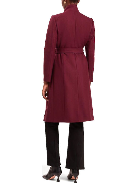 Wool Women's Cherry Coat with Belt