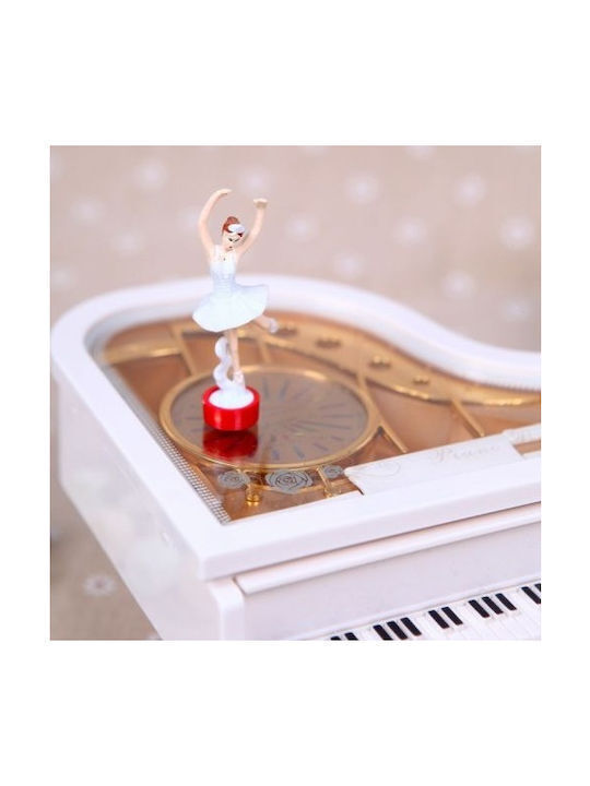Decorative Musical Instrument Plastic Wind-Up Piano Ballerina Dancing 16x14.5x9cm