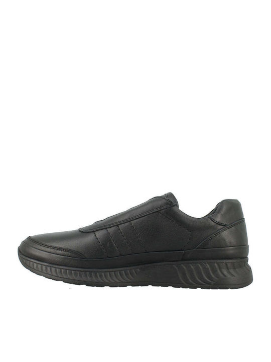 Leder Herren Freizeitschuhe Schwarz