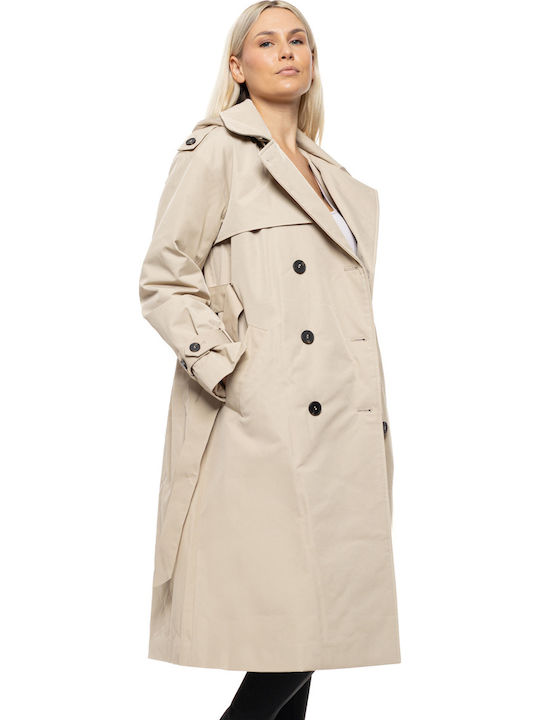 Дамско Beige Палто с цип
