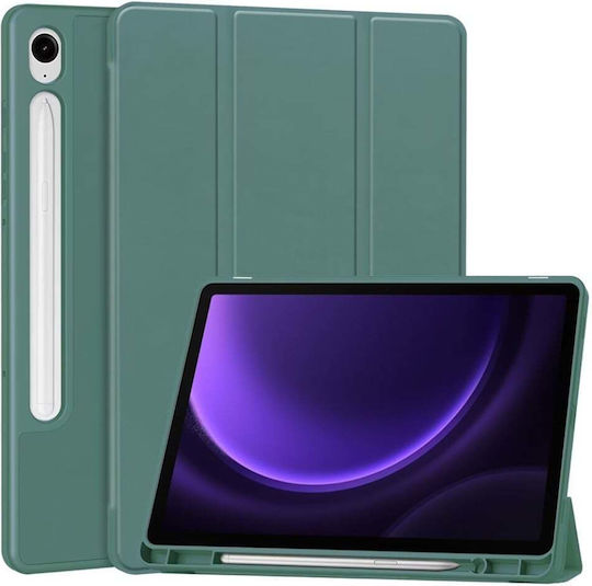 Tablet Case Xiaomi Redmi Pad 2 Pro Pencil Holder Sleep Wake Function Flex Trifold Set Sticker Dark Green