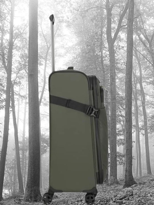 Travelite Μεσαία Βαλίτσα Ταξιδίου Χακί με 4 Ρόδες Ύψους 67εκ.