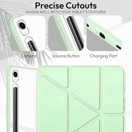 Husă Magnetică Trifold Samsung Galaxy Tab S10 Lite S10 Fe 10.9" 2025 Smart Cover Suport Stylus Verde Menta