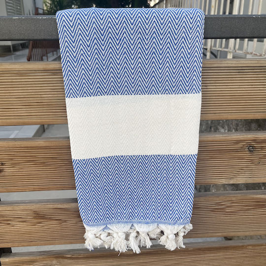 Pestemal Beach Towel Cotton Blue 180x100cm.