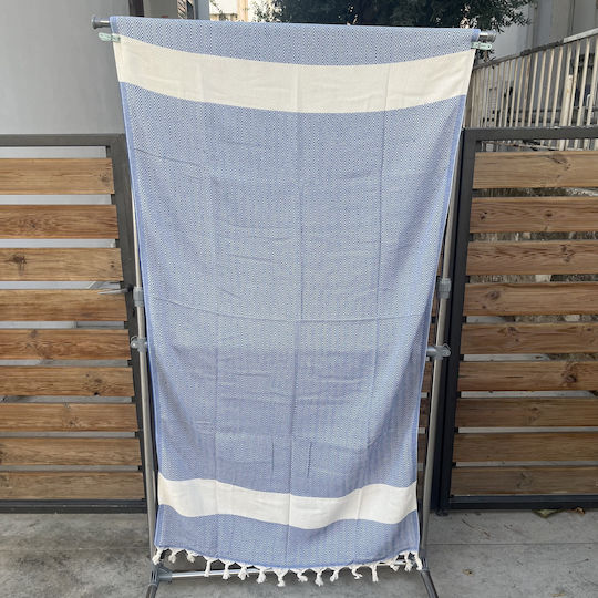 Pestemal Beach Towel Cotton Blue 180x100cm.