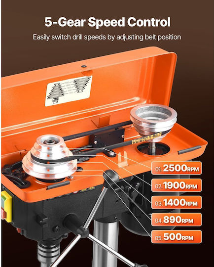 Vevor Benchtop Drill Press TSZC22A5D850U8U3X001V2 with Power 500Watt