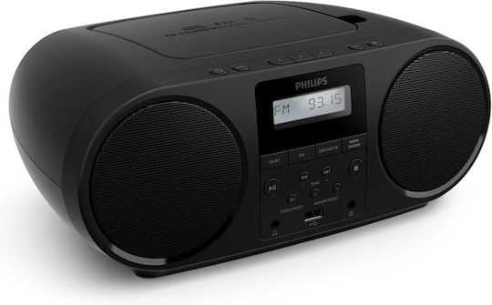 Philips Taz5000/10 Преносима Аудиосистема с Bluetooth Радио CD Касетофон USB Черен