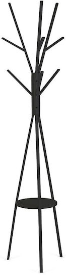 Massido Freistehender Kleiderständer Metallisch Schwarz 181cm