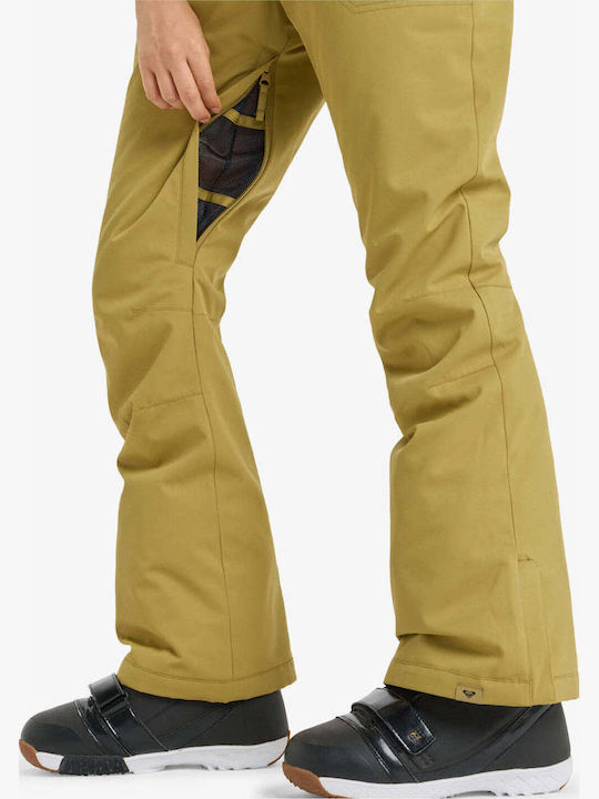 Roxy Diversion ERJTP03298-TMG0 Women's Trousers for Ski & Snowboard Beige