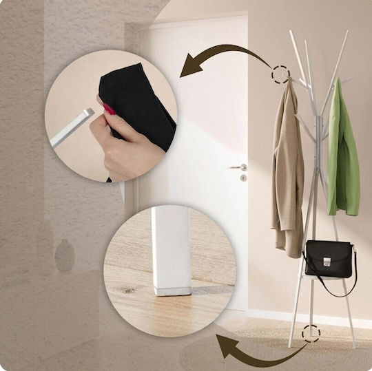 Massido Cuiere de podea Metal Alb 181cm
