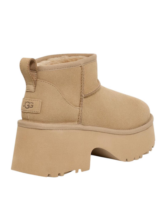 Classic Ultra Mini Women's Ankle Boots Brown