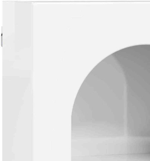 Wall Living Room Display Cabinet Made of White Particle Board 59x20x71.5cm 891358 Wall Living Room Display Cabinet Made of White Particle Board 59x20x71.5cm 891358