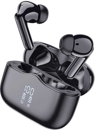 Techsuit VelarX One In-Ear Bluetooth-Freisprecheinrichtung Kopfhörer mit Ladeetui Schwarz
