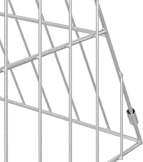 vidaXL 42019226 Metallischer Käfig für Kaninchen 650cmx55cmx55cmcm.