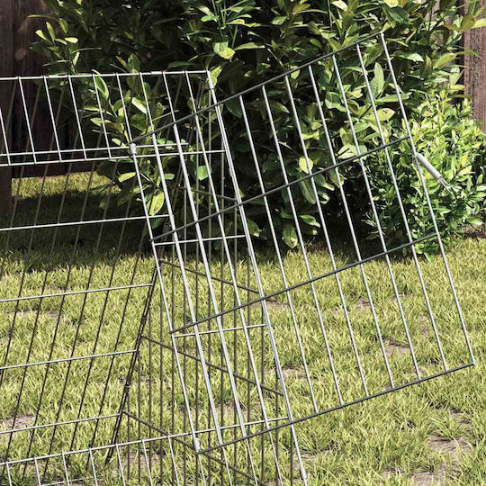 vidaXL 42019226 Metallischer Käfig für Kaninchen 650cmx55cmx55cmcm.
